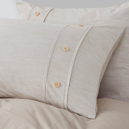 Dover 3 Piece Organic Cotton Oversized Duvet Cover Set