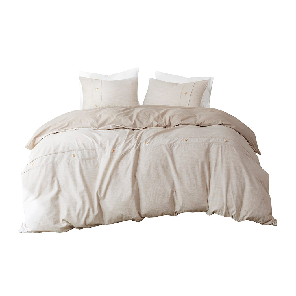 Dover 3 Piece Organic Cotton Oversized Duvet Cover Set
