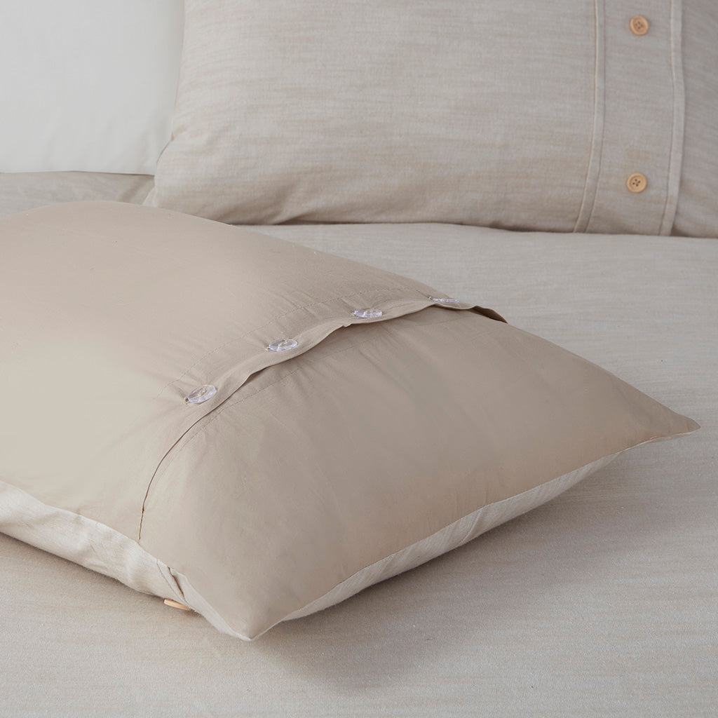 Dover 3 Piece Organic Cotton Oversized Duvet Cover Set