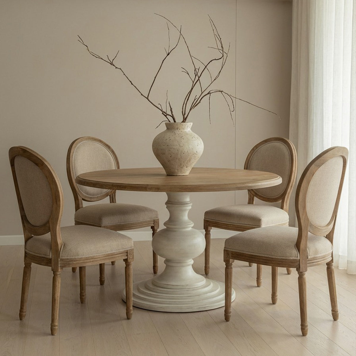 Lexi 46" Round Pedestal Dining Table