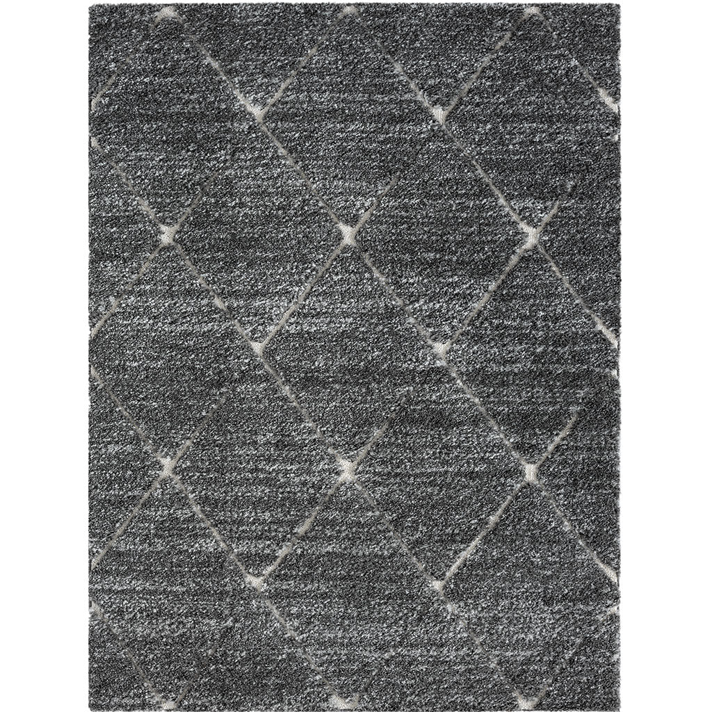 Sophie Talas Trellis Area Rug in Grey and Cream