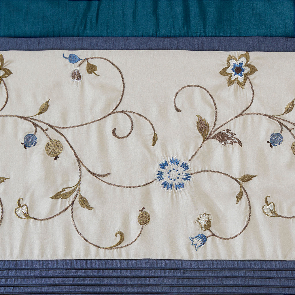 Serene Embroidered Curtain Panel