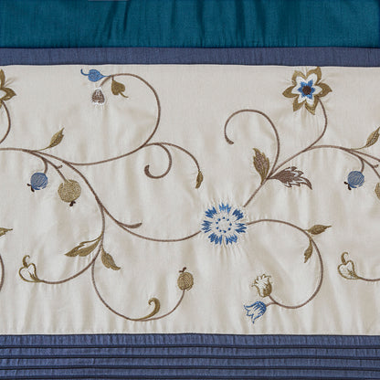 Serene Embroidered Curtain Panel