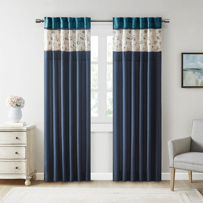 Serene Embroidered Curtain Panel