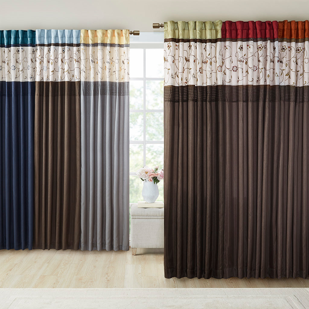 Serene Embroidered Curtain Panel