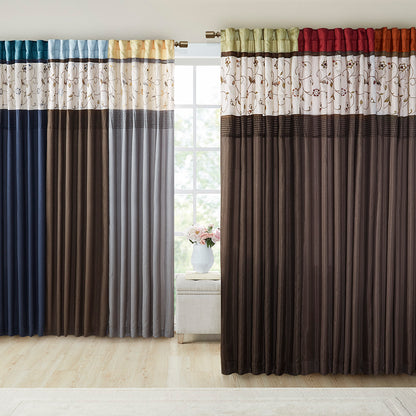 Serene Embroidered Curtain Panel