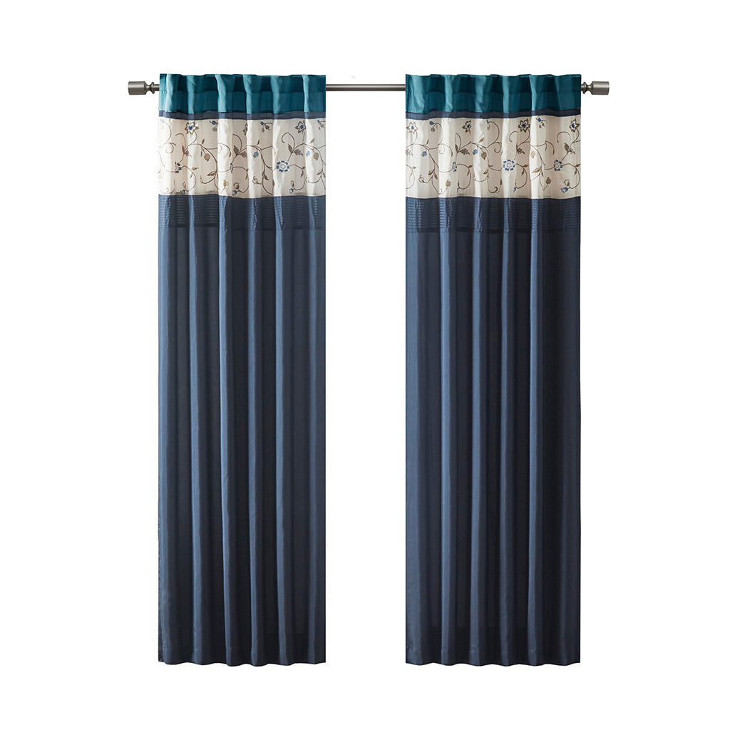 Serene Embroidered Curtain Panel