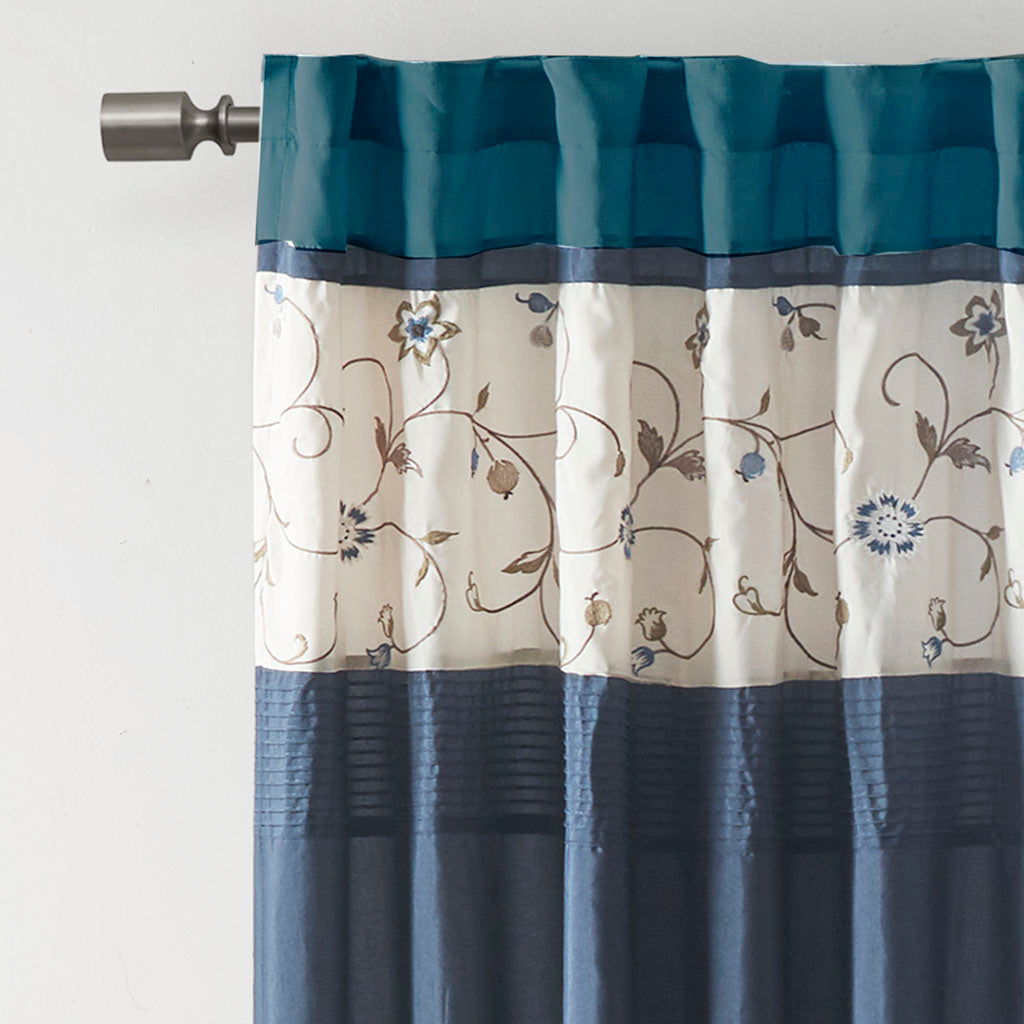 Serene Embroidered Curtain Panel