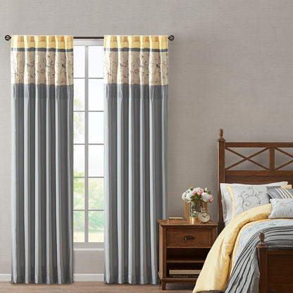 Serene Embroidered Curtain Panel