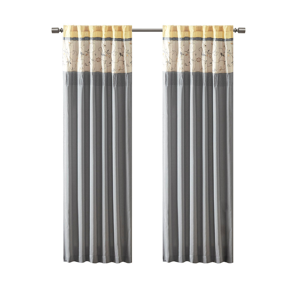 Serene Embroidered Curtain Panel