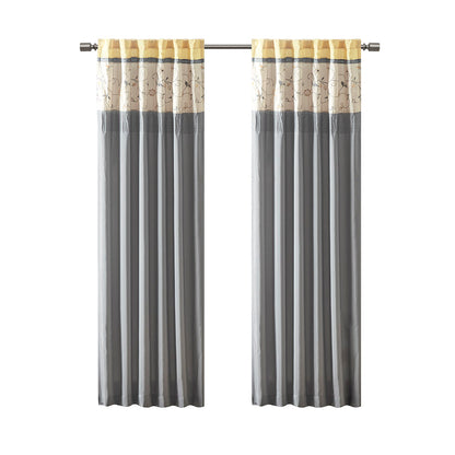 Serene Embroidered Curtain Panel