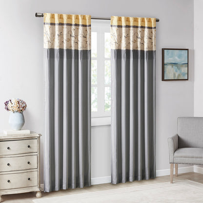 Serene Embroidered Curtain Panel