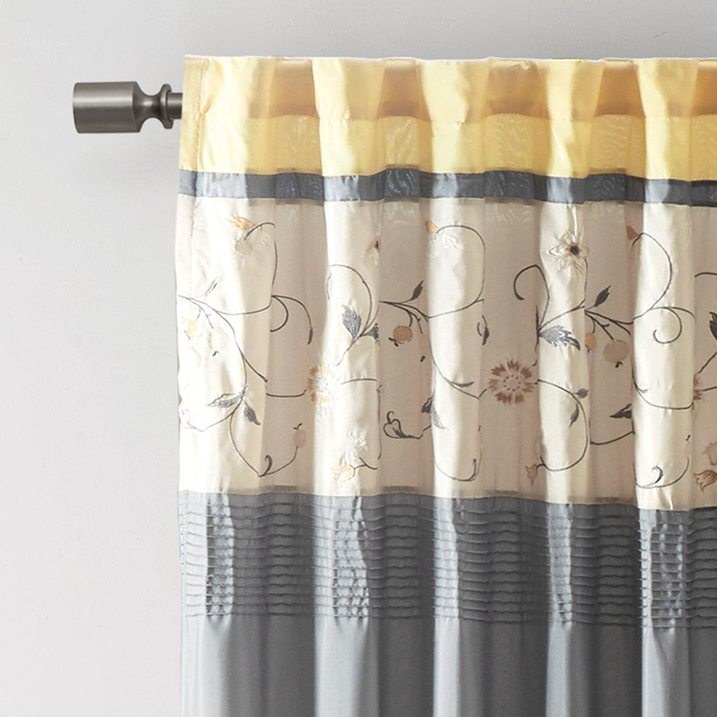 Serene Embroidered Curtain Panel