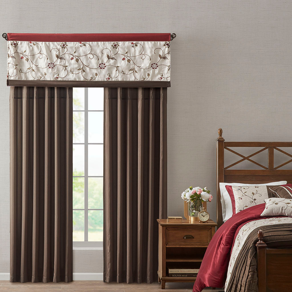Serene Embroidered Window Valance