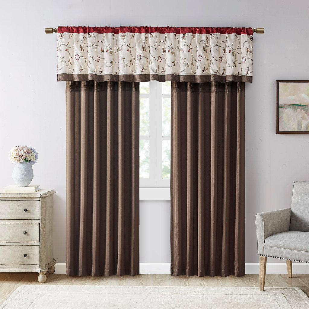 Serene Embroidered Window Valance