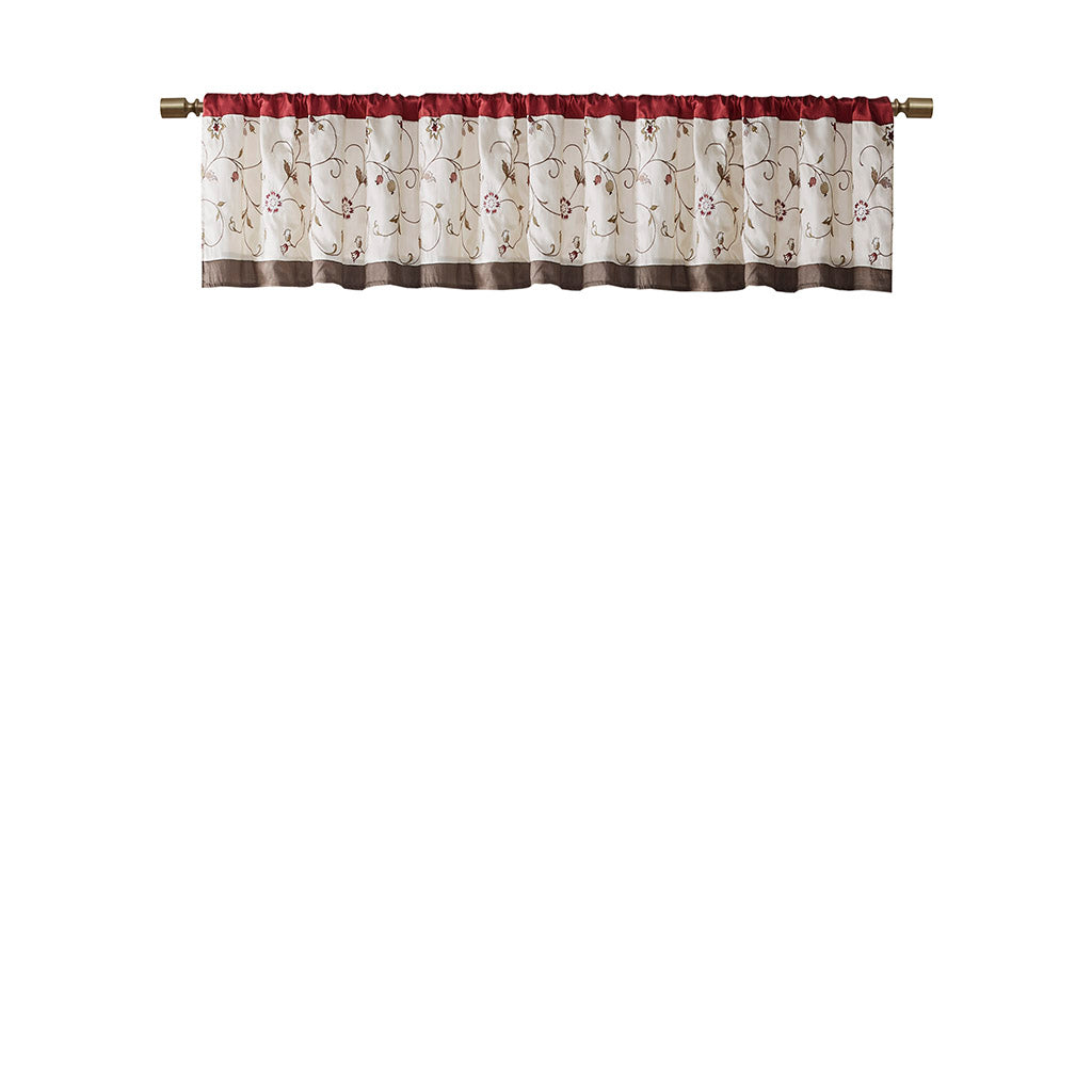Serene Embroidered Window Valance