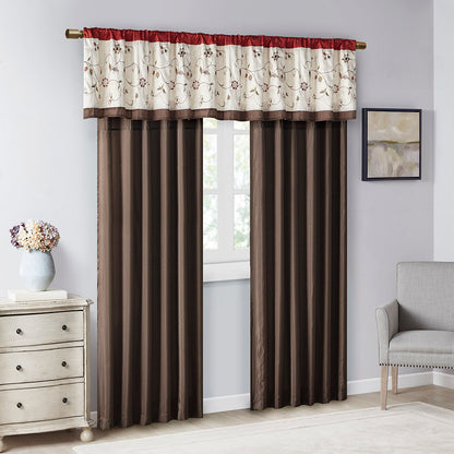 Serene Embroidered Window Valance