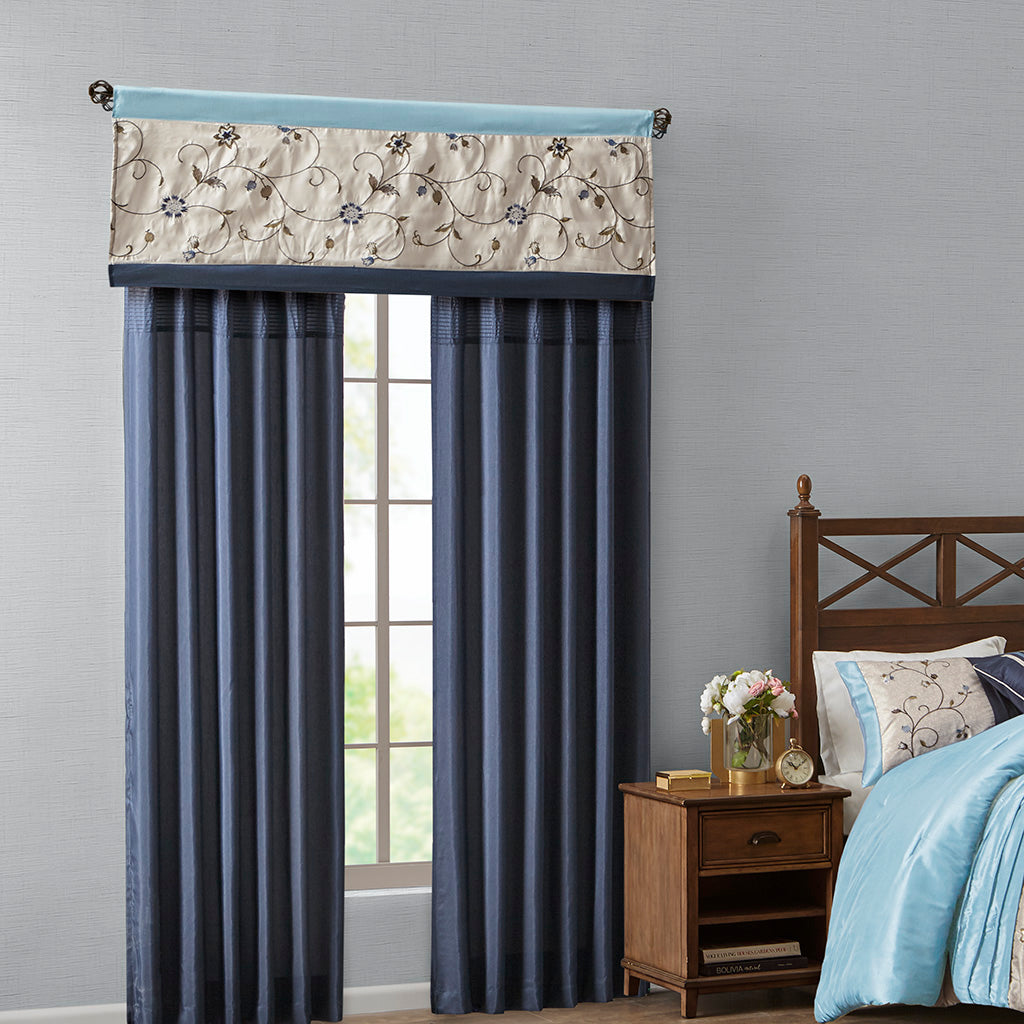 Serene Embroidered Window Valance
