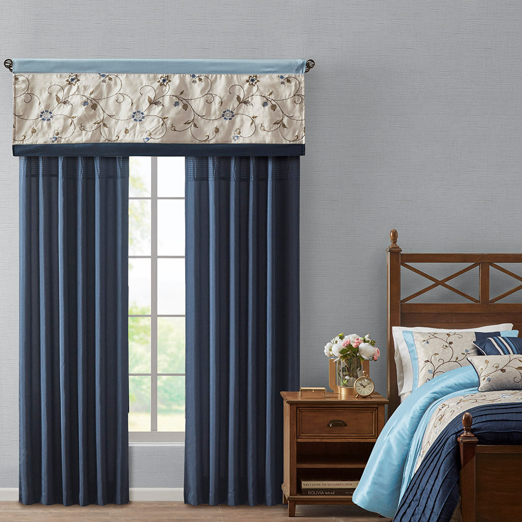 Serene Embroidered Window Valance