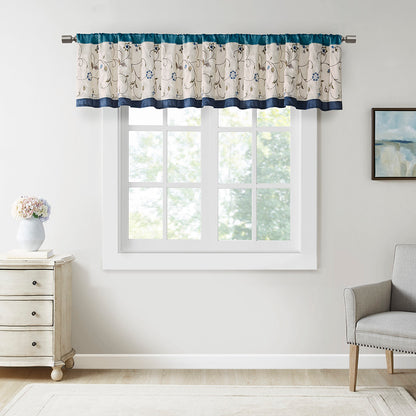 Serene Embroidered Window Valance