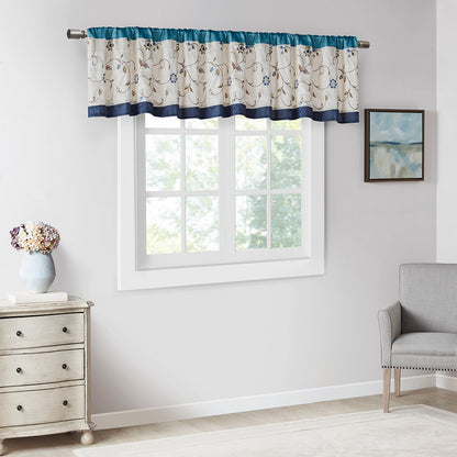 Serene Embroidered Window Valance