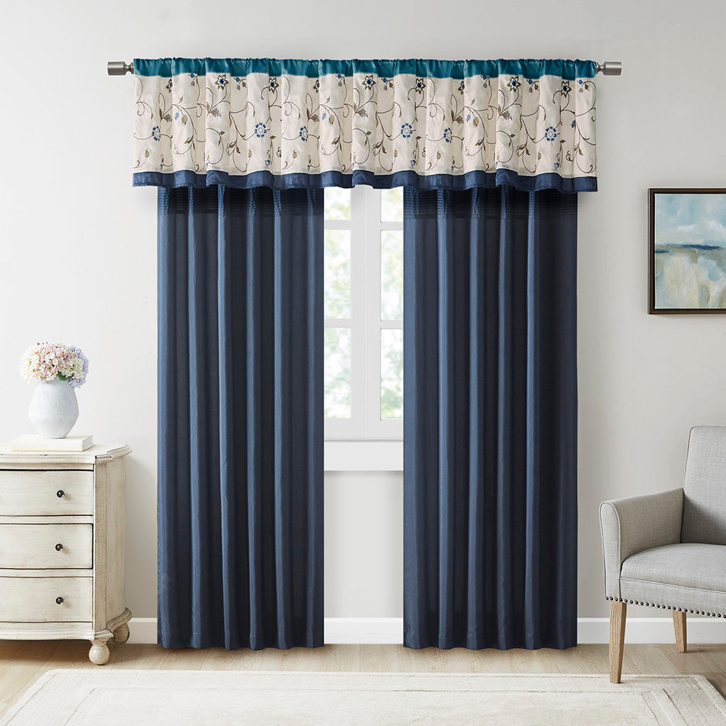 Serene Embroidered Window Valance