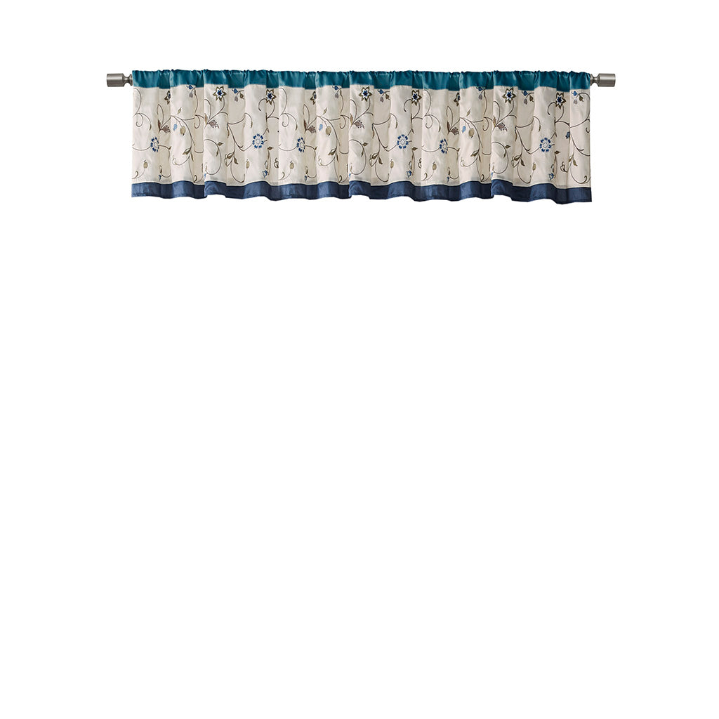 Serene Embroidered Window Valance