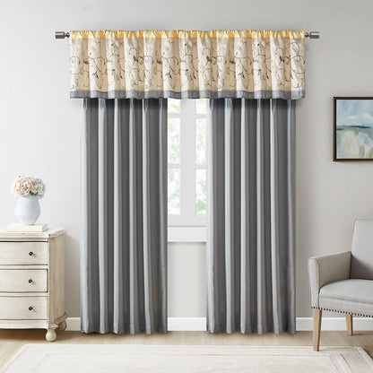Serene Embroidered Window Valance