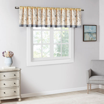 Serene Embroidered Window Valance