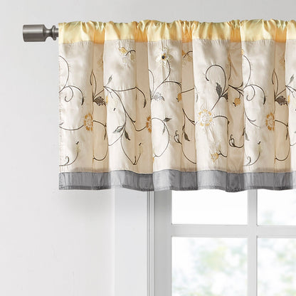 Serene Embroidered Window Valance