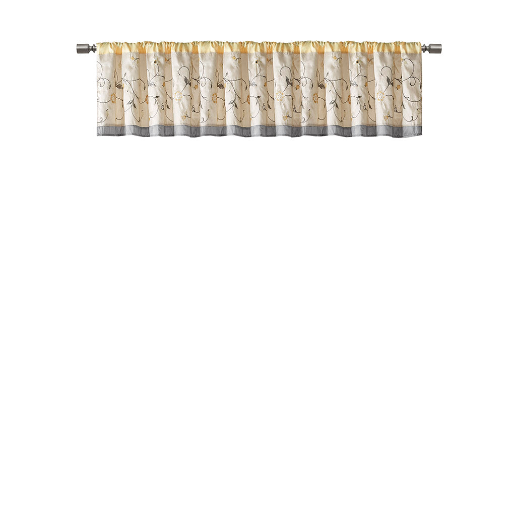 Serene Embroidered Window Valance
