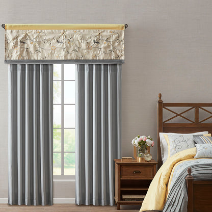 Serene Embroidered Window Valance