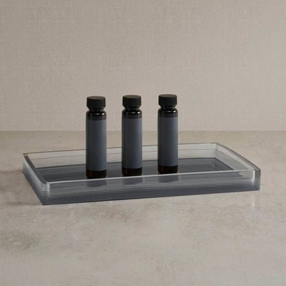 Hotel Collection Clear Resin Bath Accessories Antimicrobial 4-Piece Set