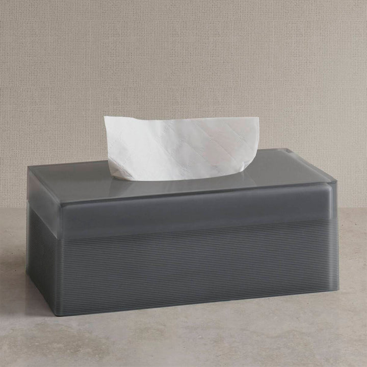 Hotel Collection Clear Resin Bath Accessories Antimicrobial 4-Piece Set