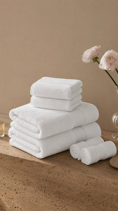 Turkish Cotton 6-Piece Bath Towel Set