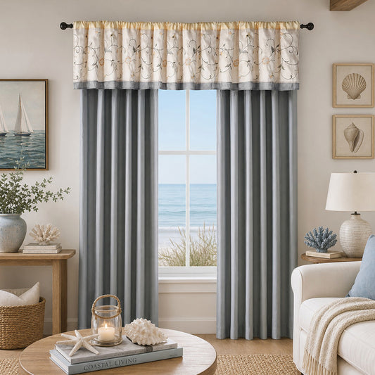 Serene Embroidered Window Valance