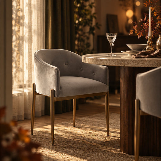 Sheraton Tufted Low Back Upholstered Arm Dining Chair (Pack of 2)